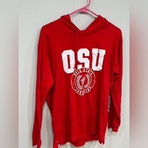 VS Pink- Ohio State Long Sleeve with Hood
